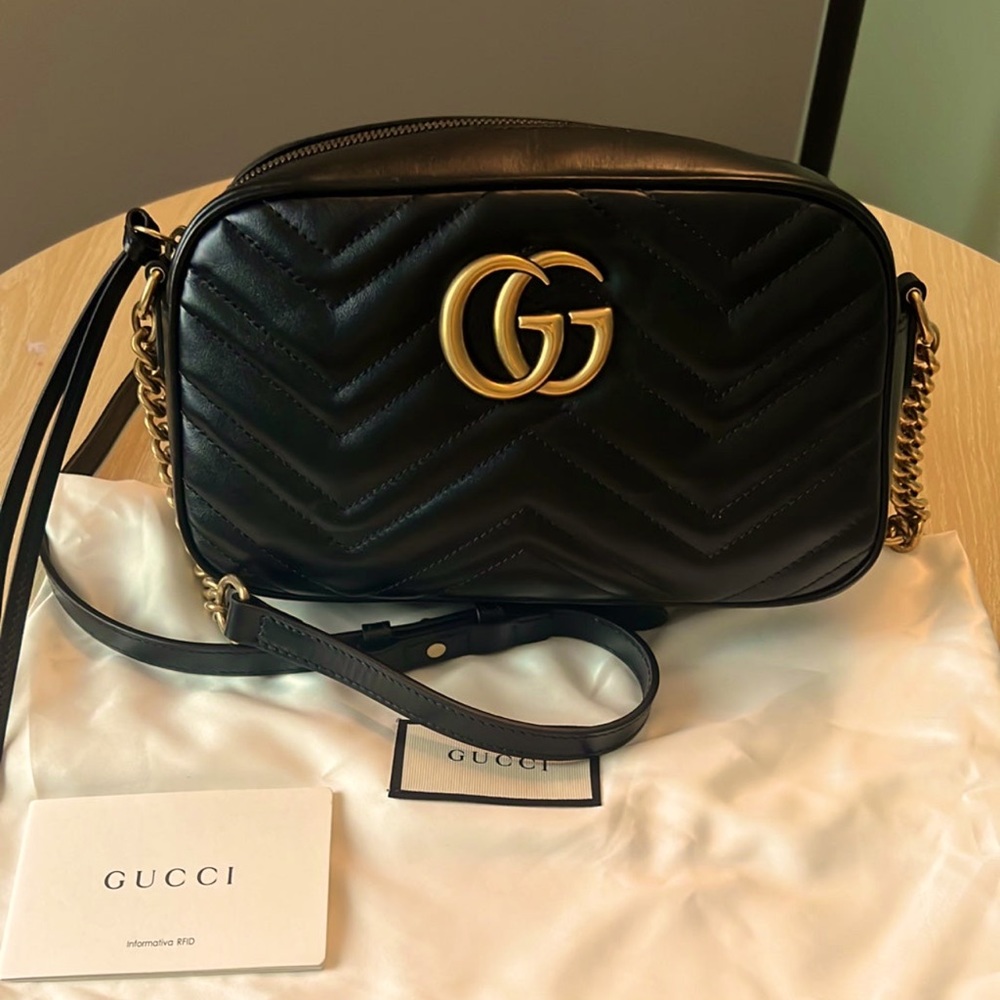 GG Marmont small matelassé shoulder bag